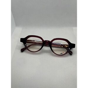 Unique Design Milano Libera Burgundy Black Acetate Eyeglasses Italy 45-22-145